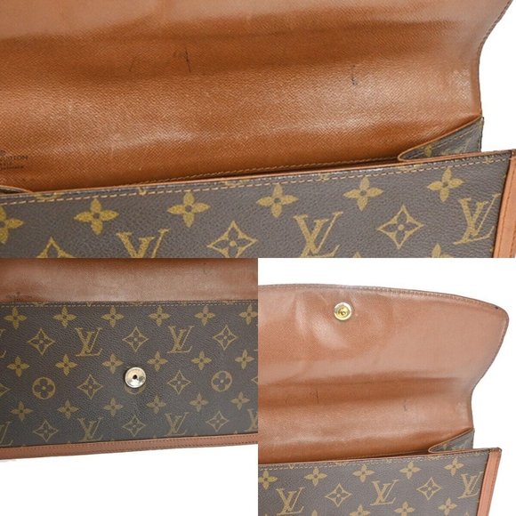 LOUIS VUITTON Pochette Dam GM Clutch Hand Bag Monogram Leather - Picture 11 of 16